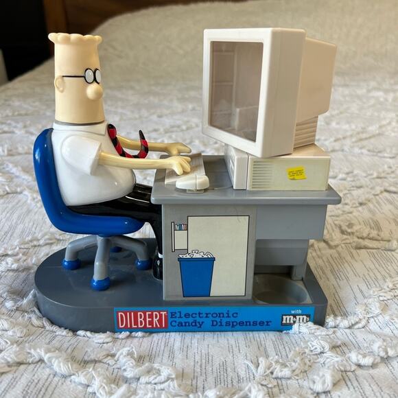 Vintage 1998 Dilbert Electronic Candy M&M Dispenser Works - Picture 1 of 8